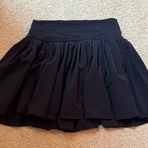 aerie Black Pleated Circle Skirt